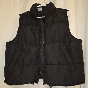 No Boundaries Black Quilted Vest